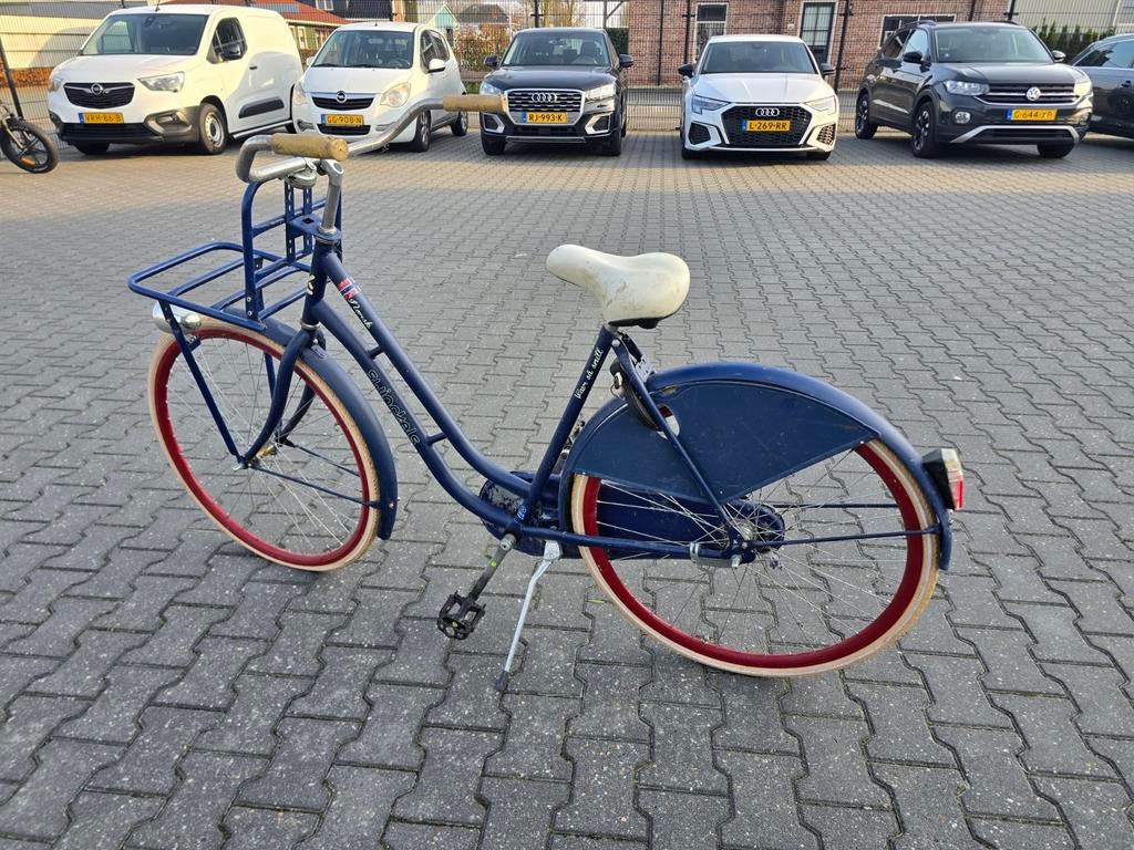 Meisjesfiets blauw met voordrager, Fietsen en Brommers, Fietsen | Meisjes, Ophalen of Verzenden, Gebruikt, 20 inch