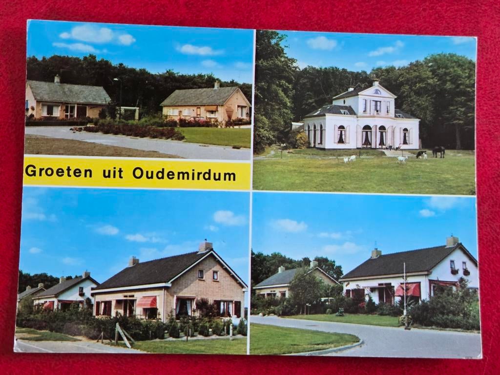 Oudemirdum bij Balk 4-luik, Verzamelen, Ansichtkaarten | Nederland, Ophalen of Verzenden, 1940 tot 1960, Friesland