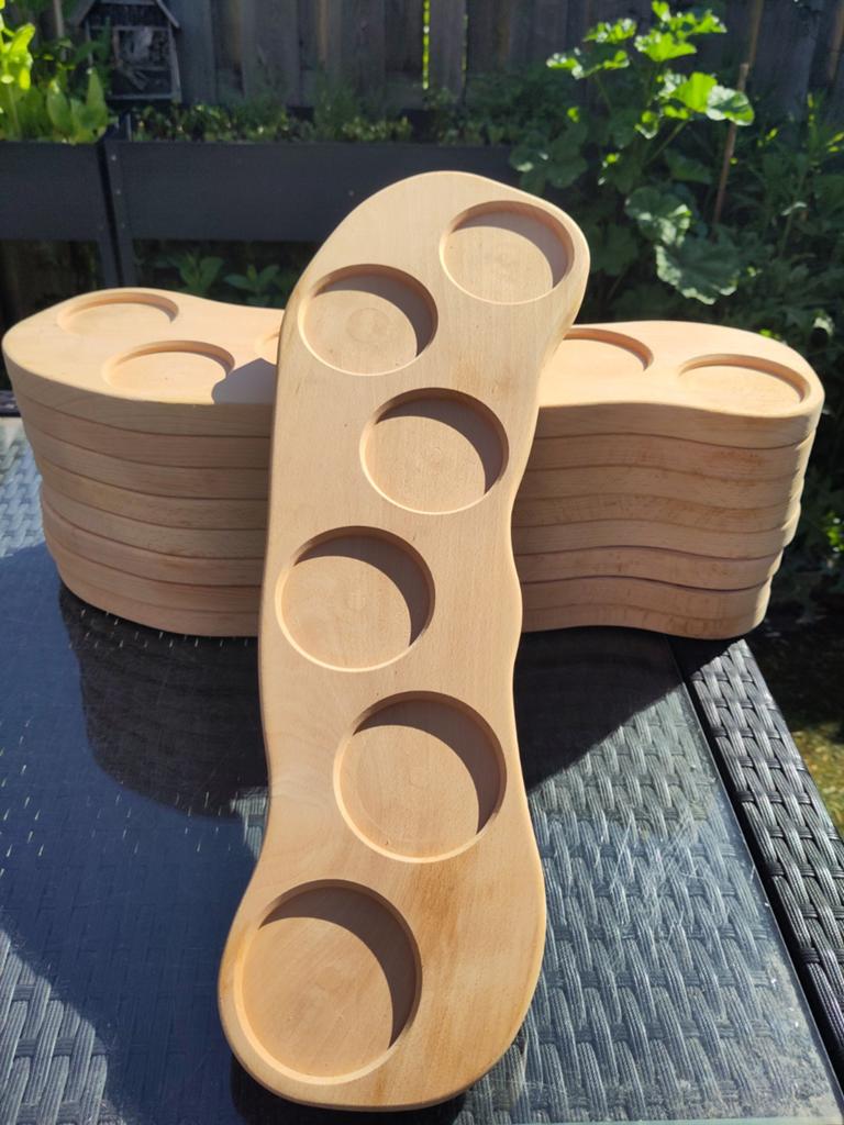 Houten tapasplanken met uitspatting voor bakjes, Ophalen of Verzenden