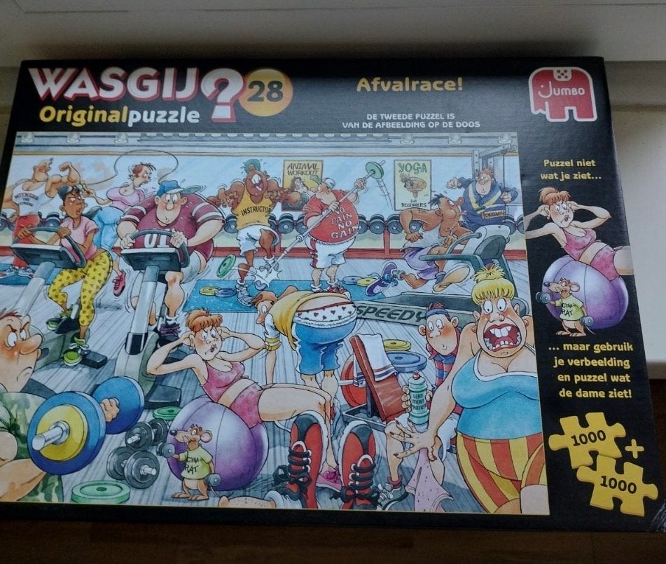 Wasgij Original 28 Afvalrace! 1000 + 1000 stukjes, Ophalen, Meer dan 1500 stukjes, Zo goed als nieuw, Legpuzzel