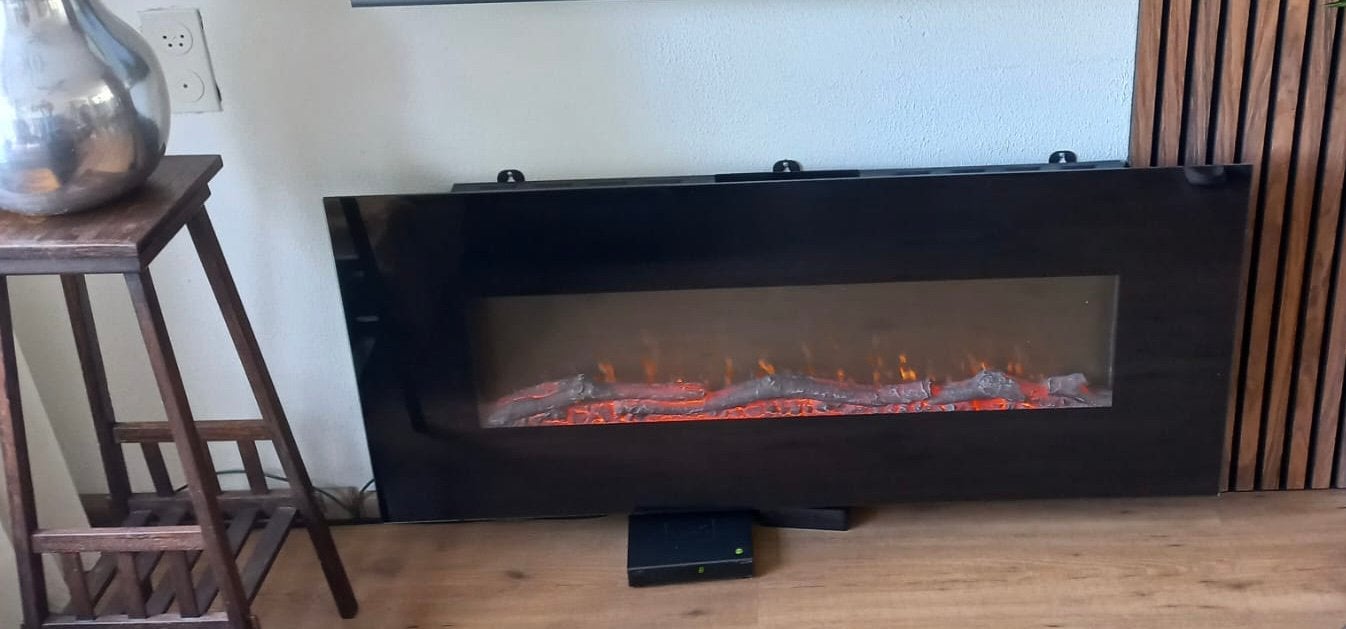 Elektische haard met afstandbediening, Ophalen, Zo goed als nieuw, Vrijstaande haard, Elektrische haard