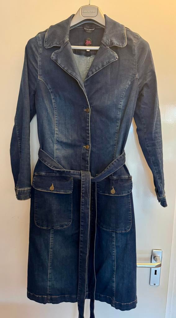 Nieuw! Tante Betsy donkerblauwe jeans jurk/jas, maat S, Blauw, Nieuw, Ophalen of Verzenden, Maat 36 (S)