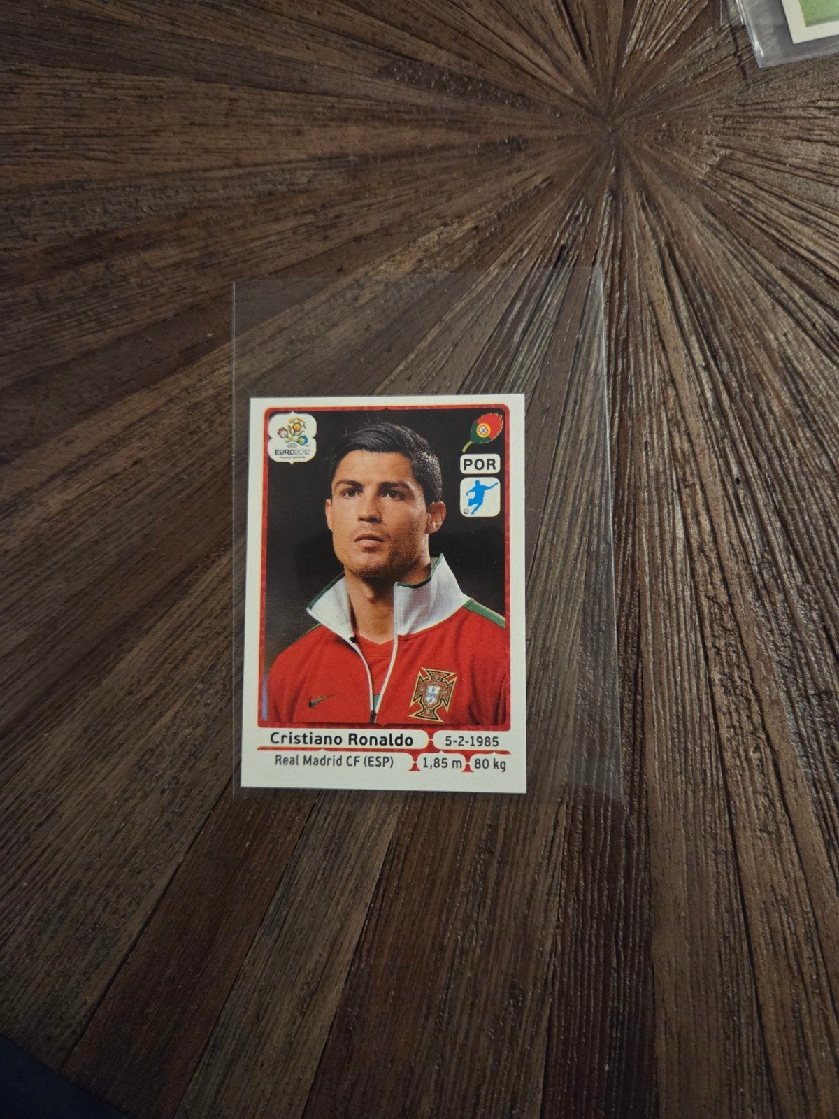 Panini cristiano ronaldo ek 2012, Ophalen of Verzenden, Zo goed als nieuw, Buitenlandse clubs, Poster, Plaatje of Sticker