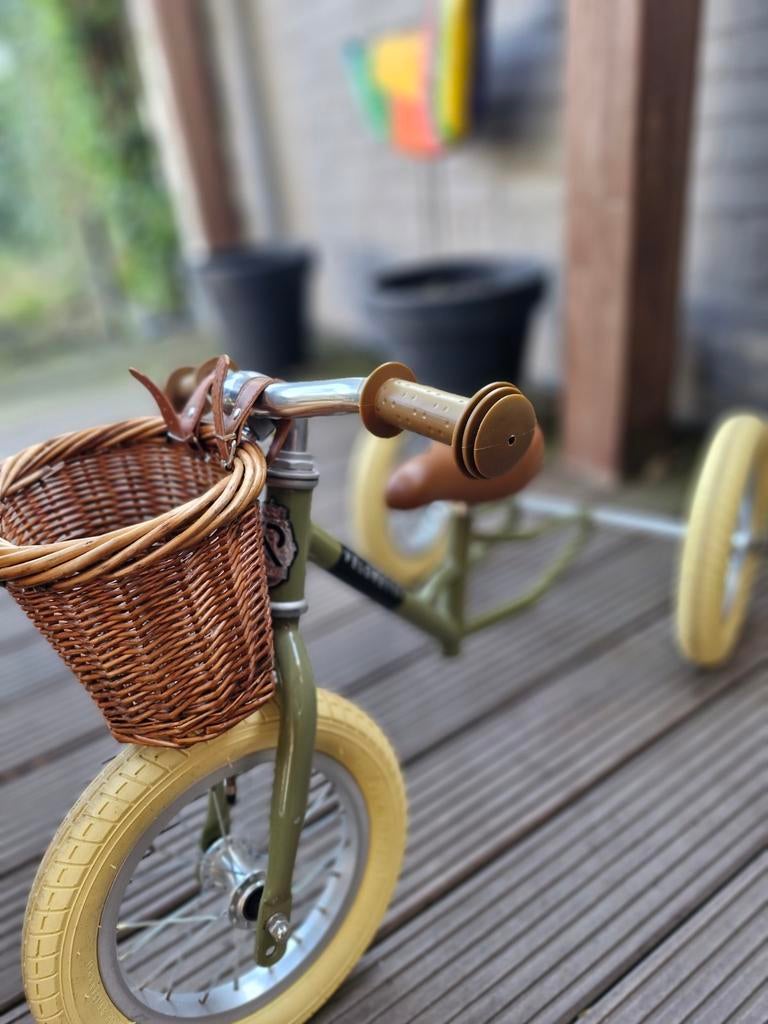 Veloretti Driewieler/Loopfiets Dessert Moss Groen incl mand, Ophalen, Zo goed als nieuw, Veloretti, Verstelbare zitting