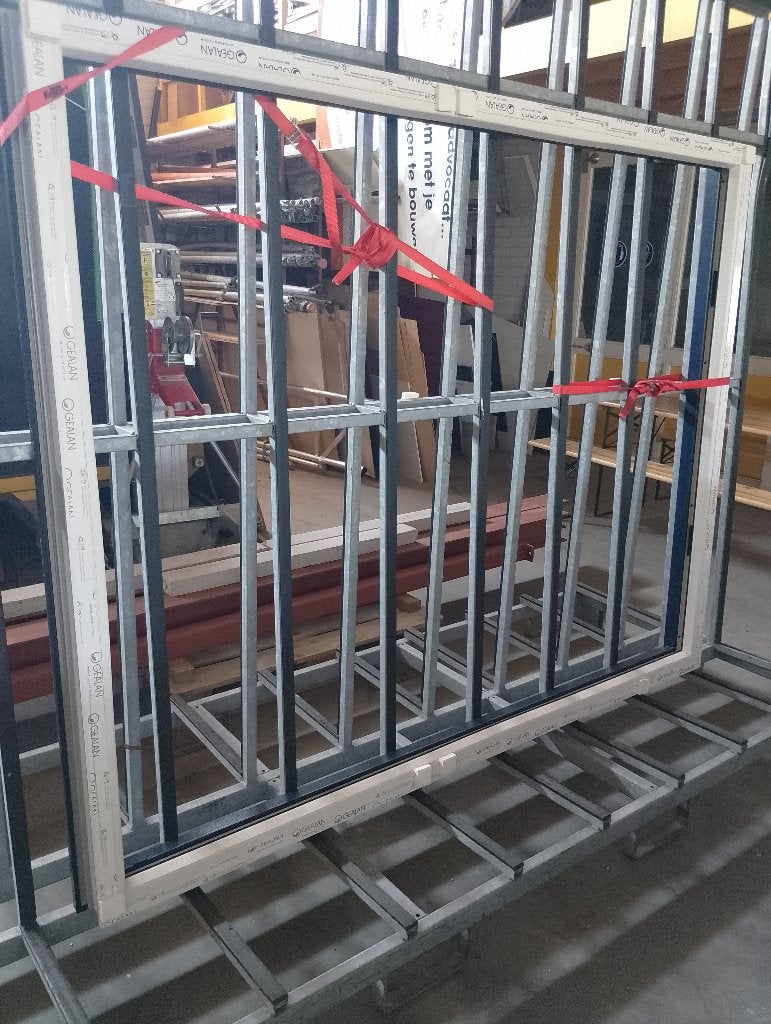 Nieuw kunststof vast raam 1760 x 2180 cm met HR++ glas, Ophalen, Gevelraam of Ruit, Nieuw, 160 cm of meer