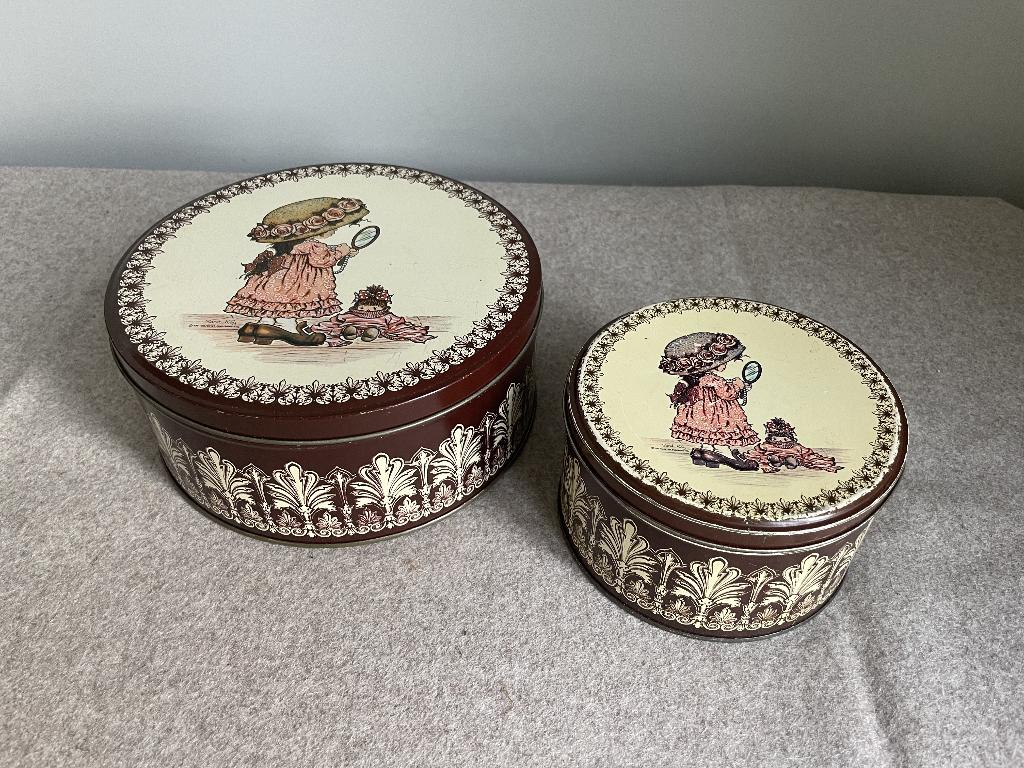 2 platte blikken Holly Hobbie, Ophalen of Verzenden, Gebruikt, Overige, Overige merken