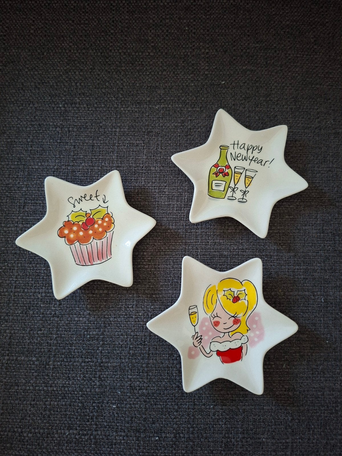 3x Blond Amsterdam sterrenbordje 12 cm - Nieuwstaat, Ophalen of Verzenden, Zo goed als nieuw, Bord(en), Aardewerk