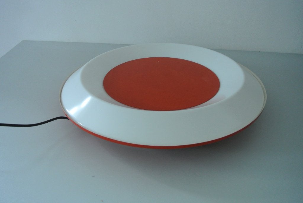 grote sixties vintage design plafondlamp of wandlamp, Oranje, E14 (klein), Ophalen of Verzenden, Wandlamp