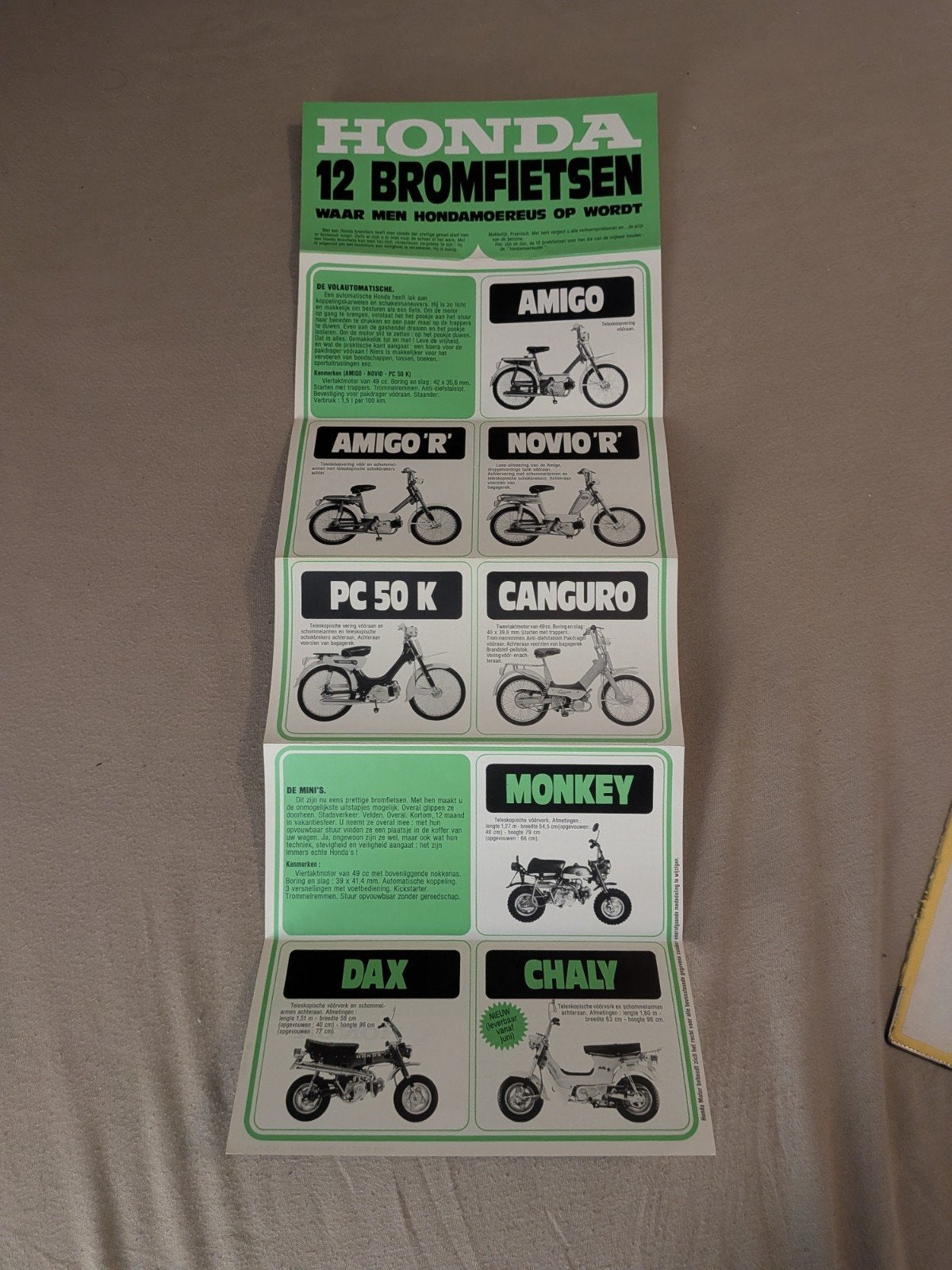 Honda folder 1972 ( SS50 / C50 / monkey / Dax ...), Fietsen en Brommers, Ophalen of Verzenden