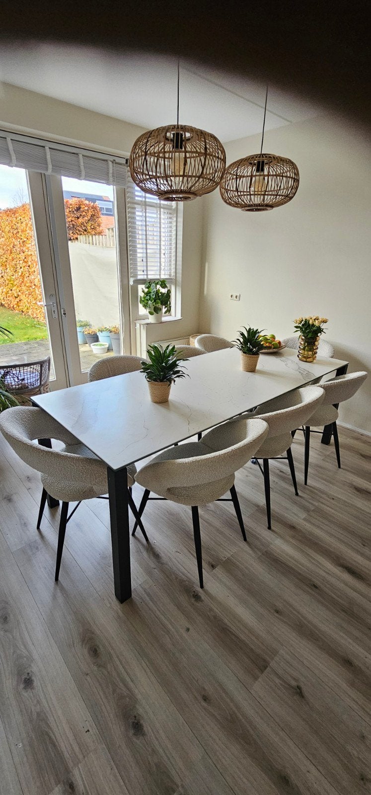 Vesta Meubel Dyk K1 Bianco Saluto Eettafel 220 × 90, Ophalen, Gebruikt, Glas, 200 cm of meer