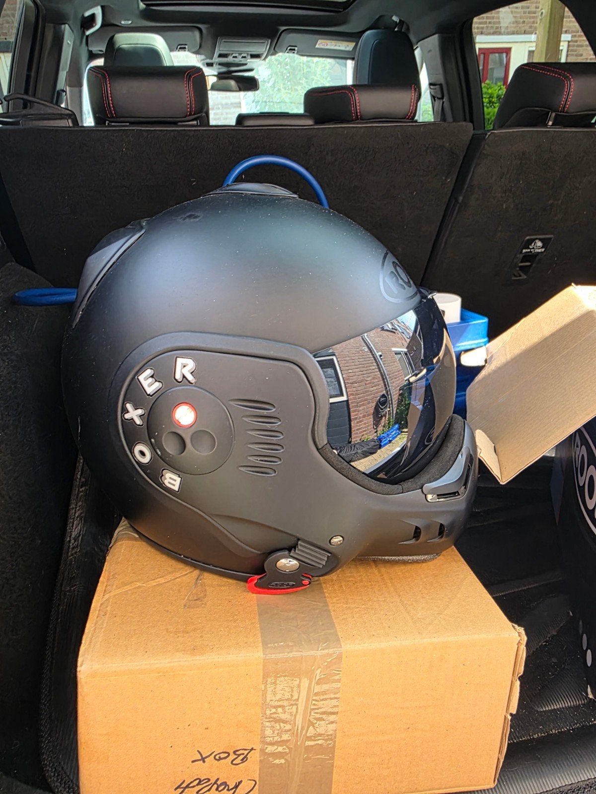 Roof Boxer V8 helm met Sena set, Motoren, Kleding | Motorhelmen, Overige merken, Systeemhelm, Ophalen of Verzenden, XXL