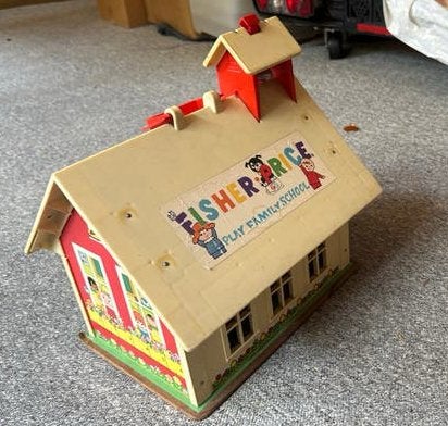 Fisher price school plus bus vintage, Kinderen en Baby's, Speelgoed | Fisher-Price, Ophalen, Zo goed als nieuw, Speelset