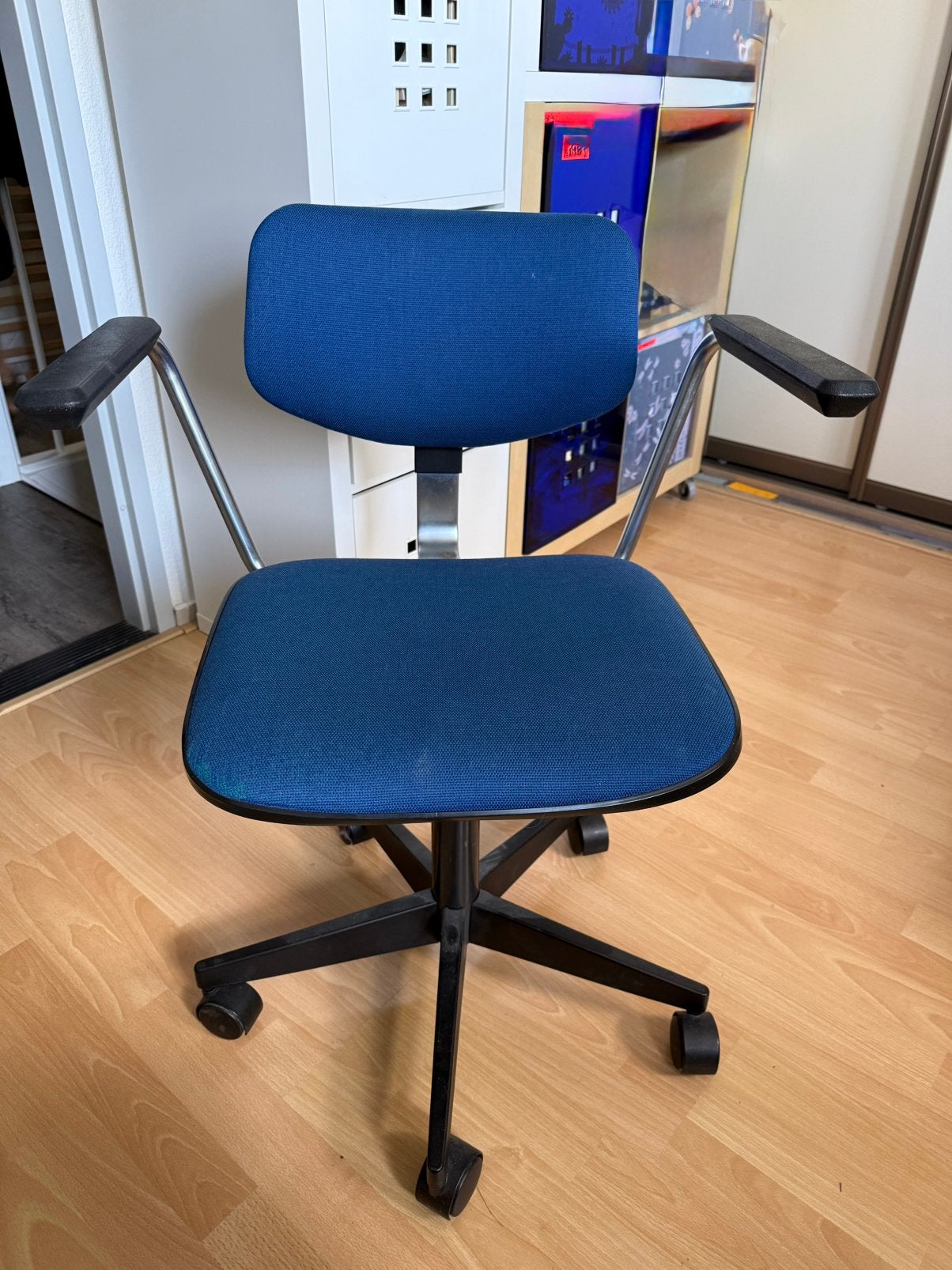 Gispen burostoel verstelbaar, Ophalen, Gebruikt, Blauw, Bureaustoel