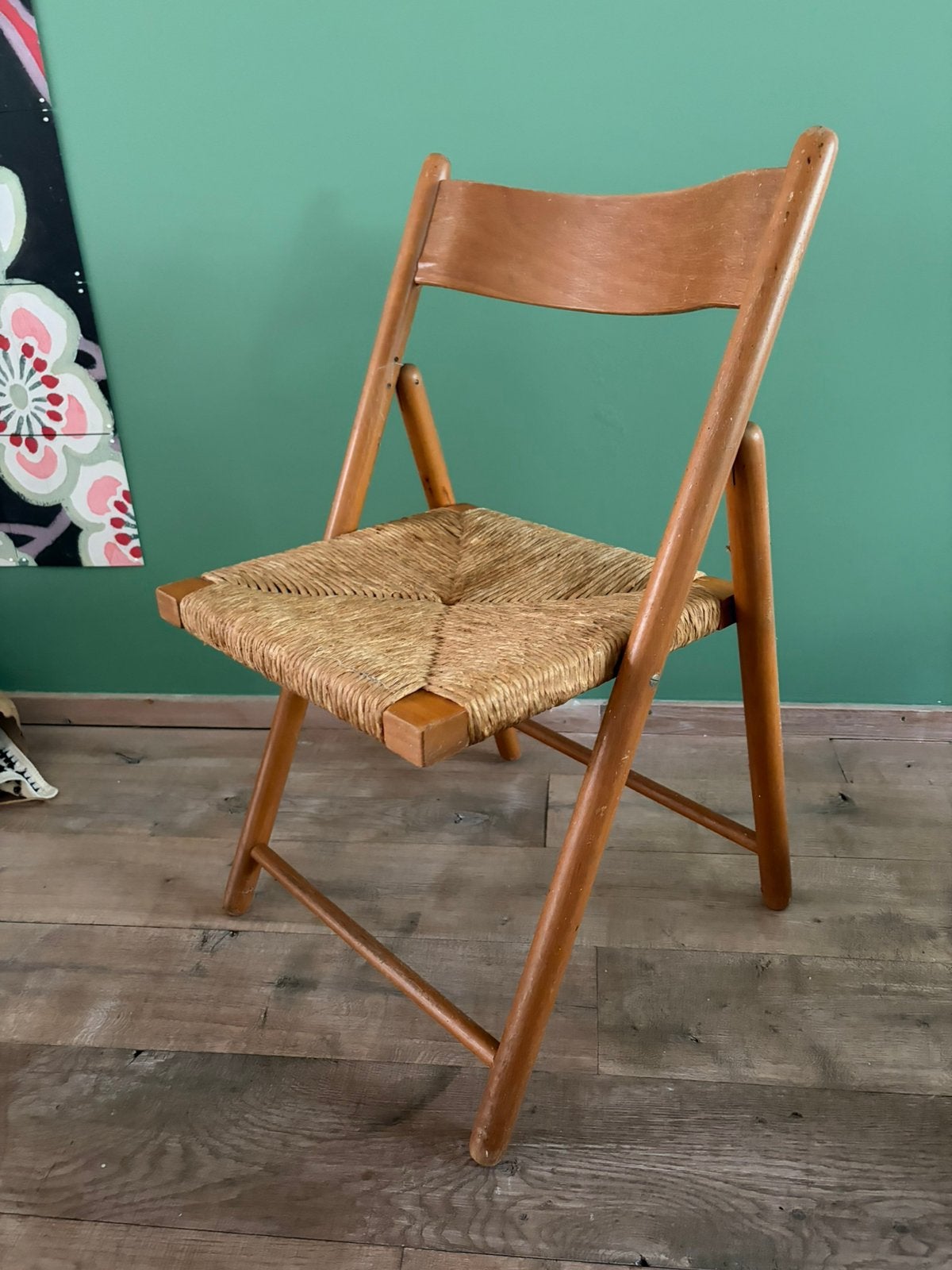 Vintage klapstoel jaren’70 Habitat, Ophalen, Bruin, Hout, Eén