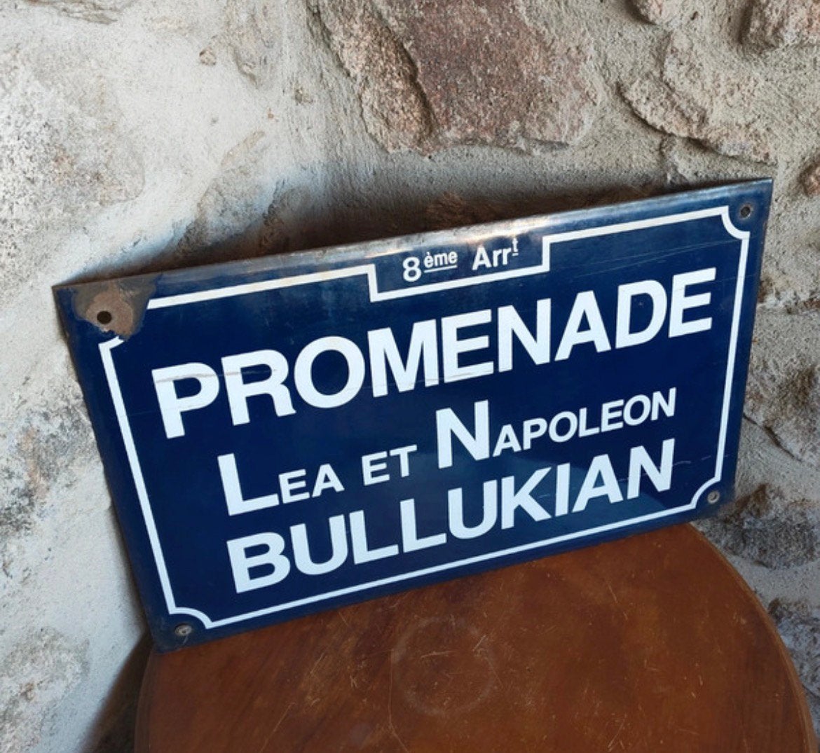 Mooie emaille frans straatnaambord, Ophalen of Verzenden