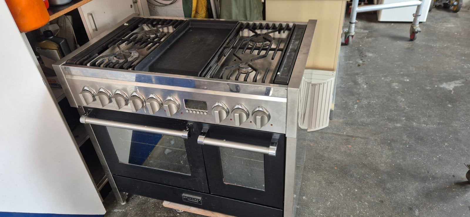 Bosch Solitaire 100cm Fornuis met Afzuigkap, Witgoed en Apparatuur, Fornuizen, Ophalen, Gebruikt, 60 cm of meer, Gas