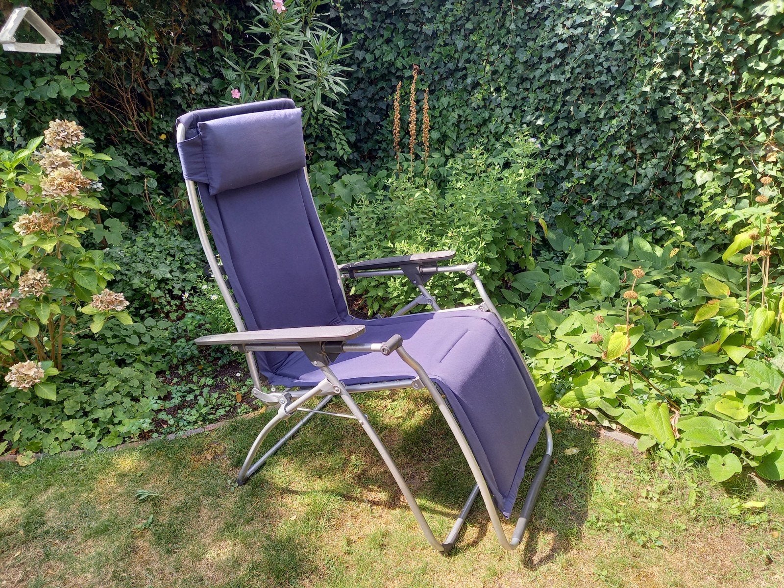 Lafuma Zero-Gravity relax tuinstoel, blauw, Ophalen, Gebruikt, Verstelbaar