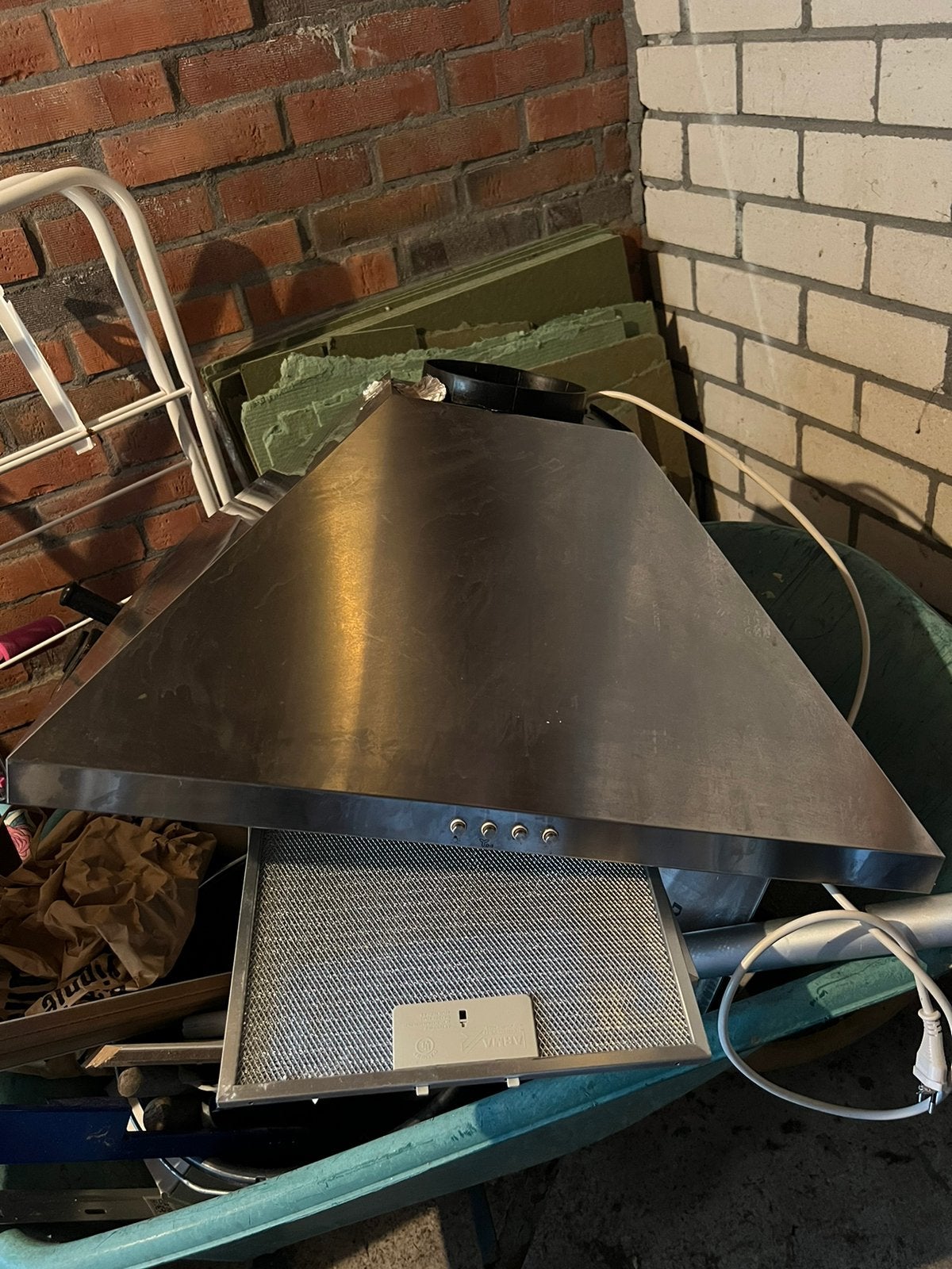 Afzuigkap AEG, Ophalen, Gebruikt, Wandschouwkap, 400 tot 600 m³ per uur