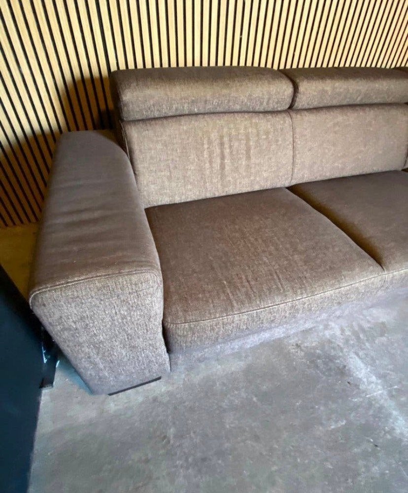 !!ACTIE!! BRUINE HOEKBANK, DIRECT LEVERBAAR, Huis en Inrichting, 250 tot 300 cm, Hoekbank, Ophalen of Verzenden, Zo goed als nieuw
