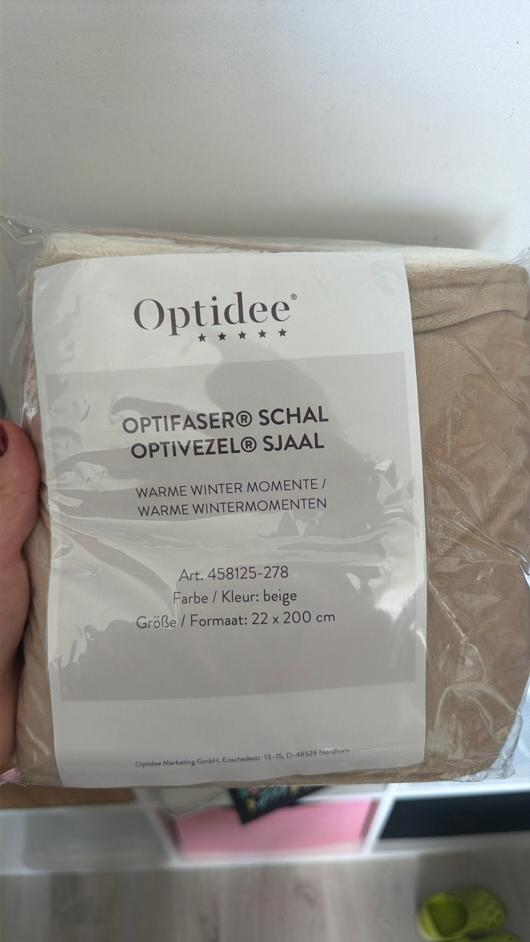 Optidee sjaal beige, Ophalen of Verzenden, Nieuw, Eenpersoons, Beige