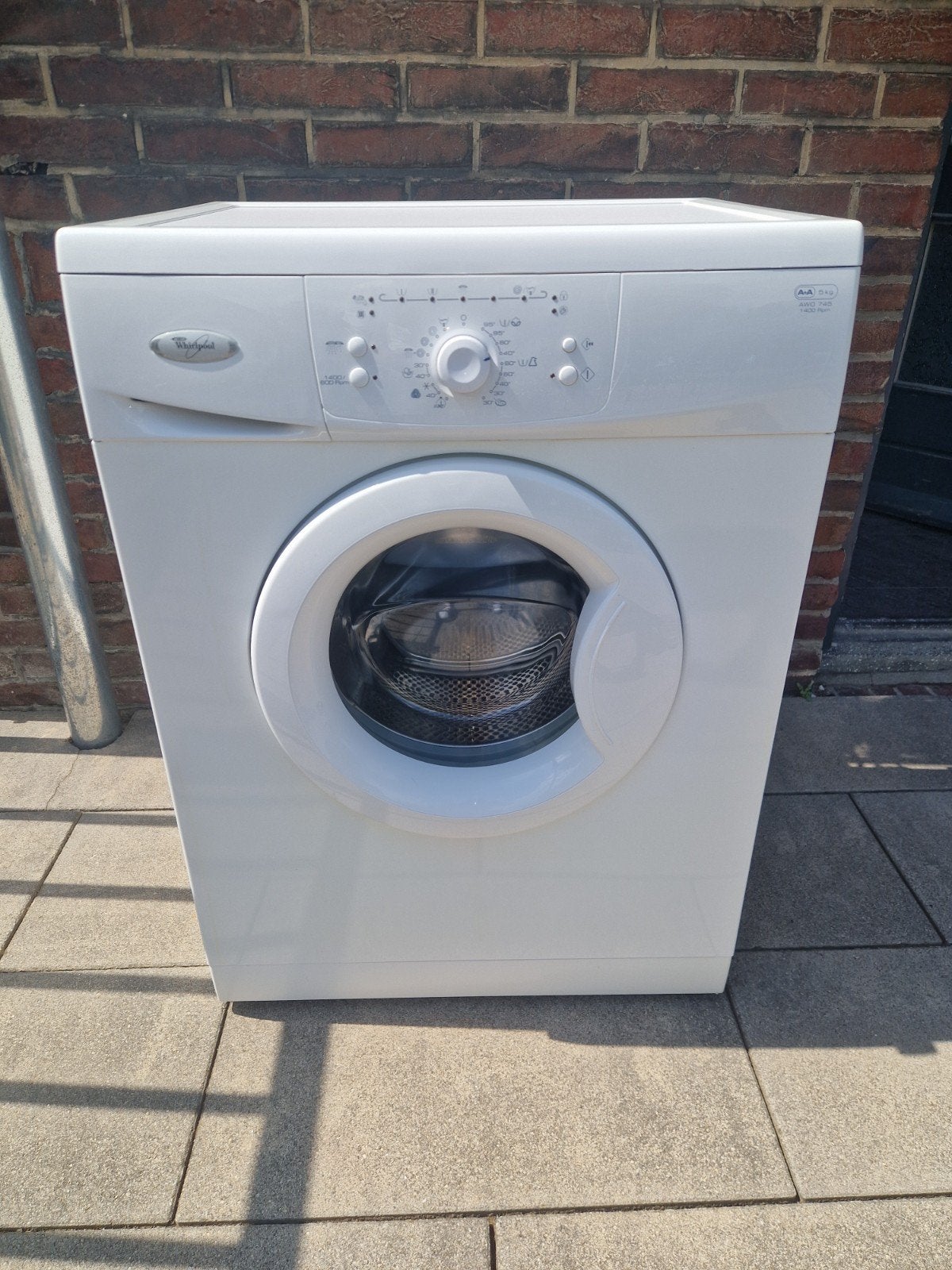 Whirlpool AWO 745 Wasmachine - 5kg, 1400 RPM, Ophalen, 1200 tot 1600 toeren, Gebruikt, 4 tot 6 kg