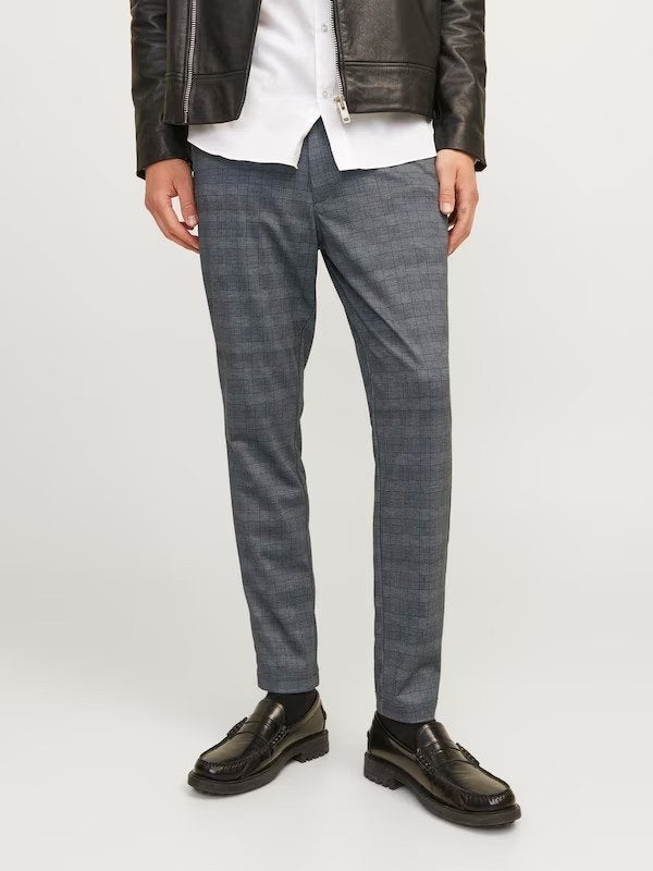 Bijna nieuw: geruite chino van Jack & Jones, maat 28x32., Ophalen of Verzenden, Zo goed als nieuw, Grijs, Jack & jones