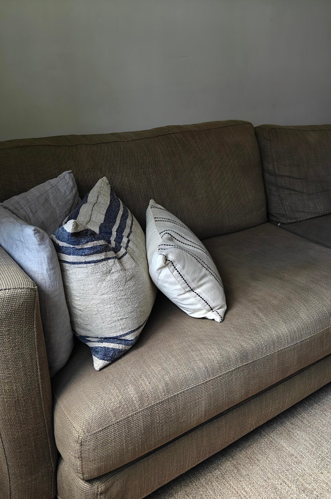 Linteloo bank 260x100x60cm in originele stof, Ophalen, 250 tot 300 cm, Gebruikt, 75 tot 100 cm