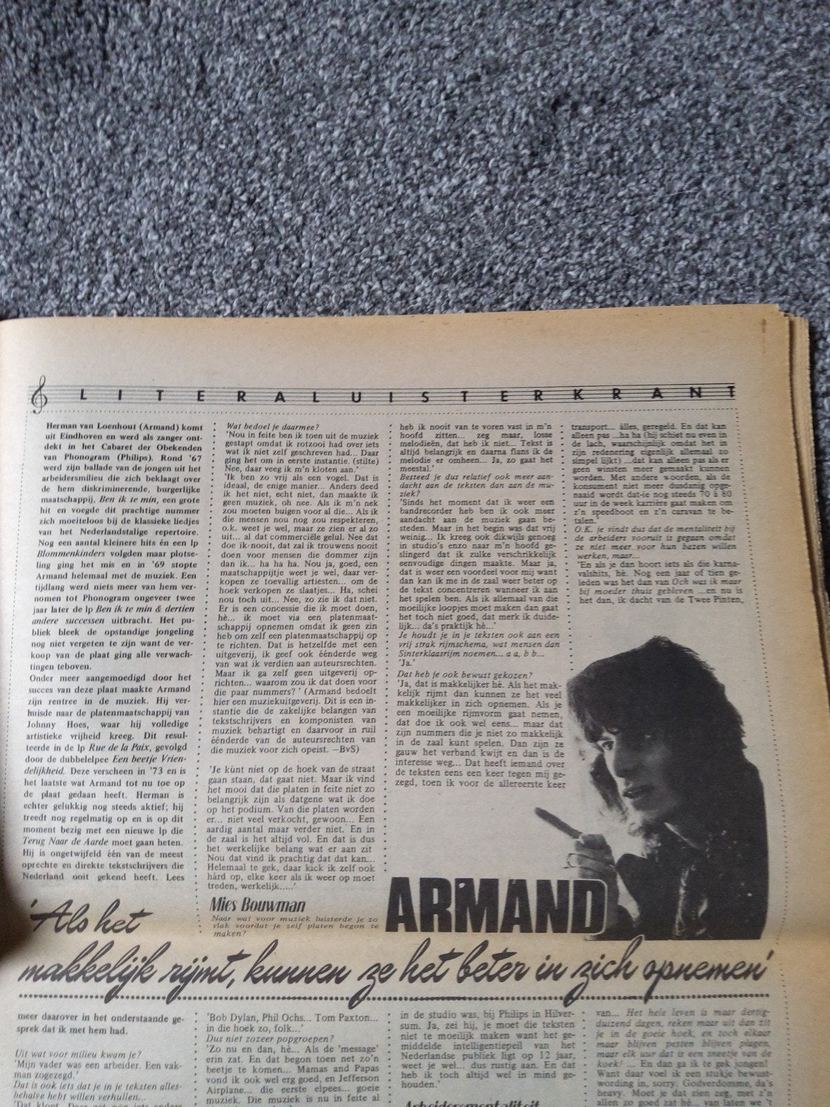 Armand:   maart 1976, Ophalen of Verzenden, Gebruikt, Boek, Tijdschrift of Artikel