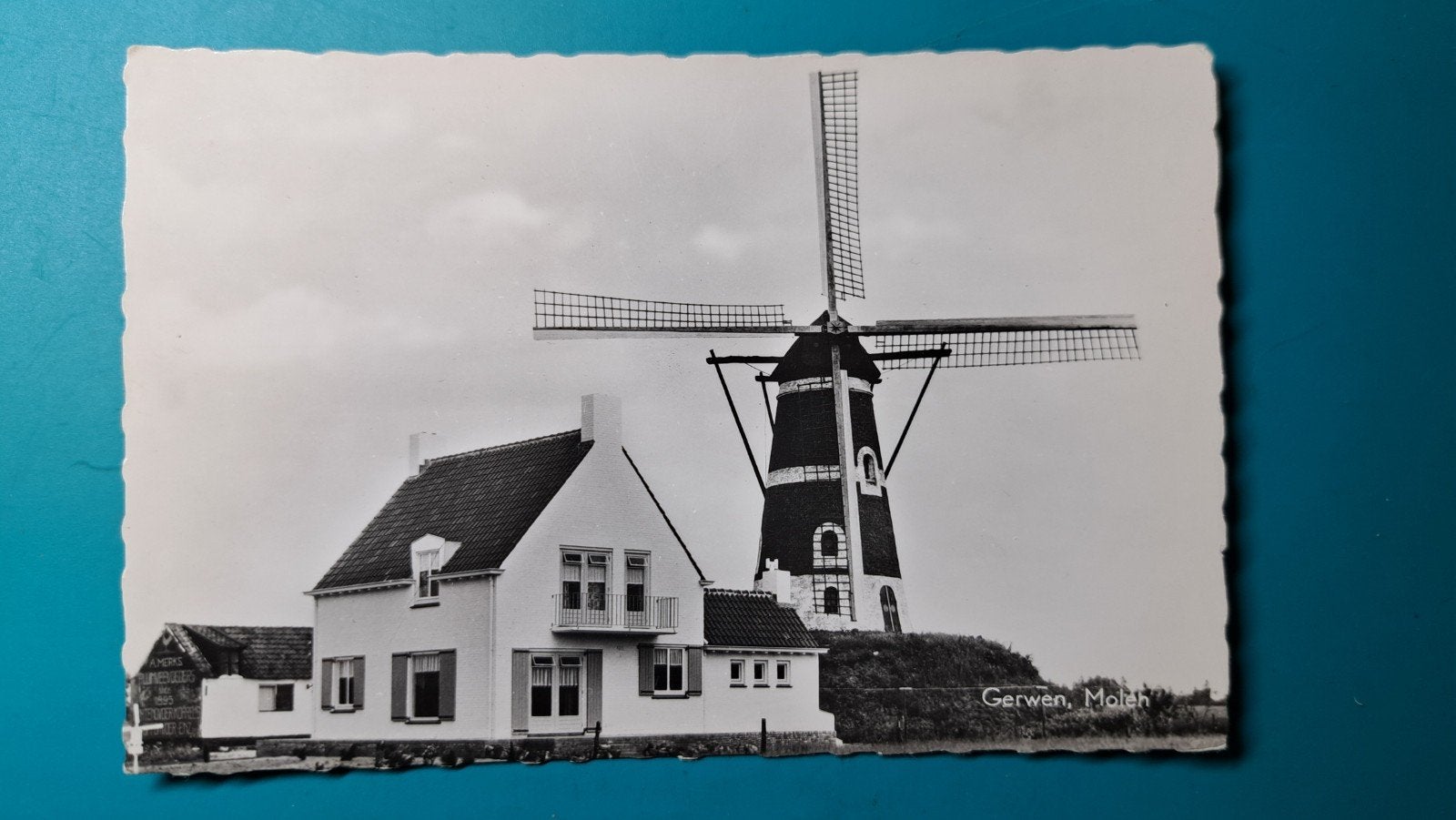 Gerwen Nuenen molen 1965, Ophalen of Verzenden, 1960 tot 1980, Ongelopen, Noord-Brabant