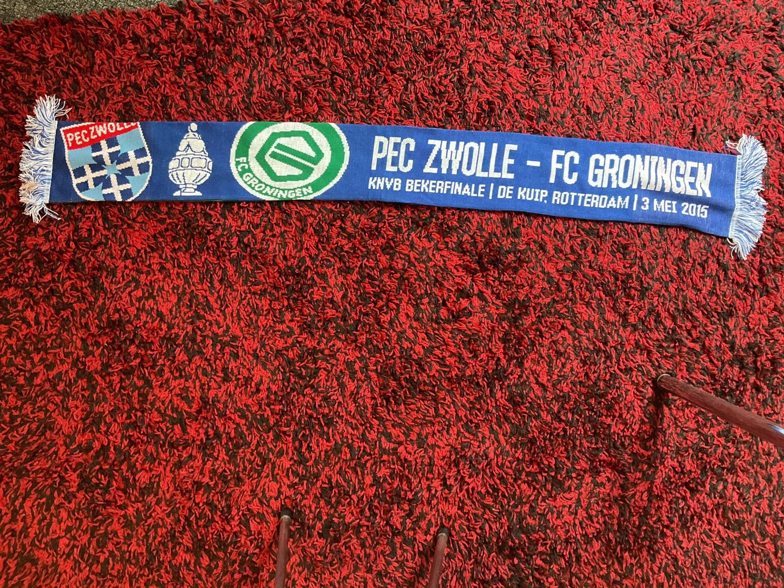 PEC Zwolle - FC Groningen KNVB Bekerfinale Sjaal 2015, Verzamelen, Sportartikelen en Voetbal, Ophalen, Zo goed als nieuw, Overige binnenlandse clubs