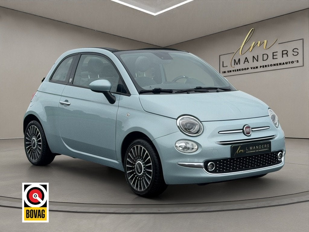 Fiat 500C 1.0 Hybrid Launch Edition 2020 BLAUW | Cabrio | Di, Keurmerk '100% Onderhouden', 12 maanden, Gebruikt, Euro 6