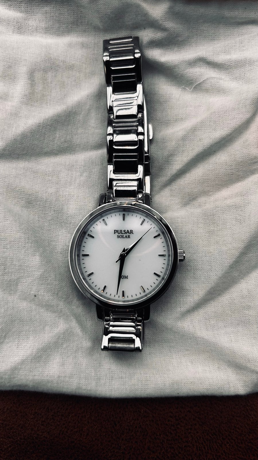 Pulsar Solar Dameshorloge - Zo goed als nieuw, Sieraden, Tassen en Uiterlijk, Horloges | Dames, Overige merken, Staal, Polshorloge