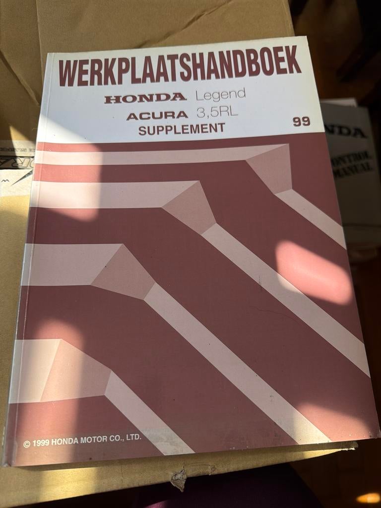 Werkplaatshandboek Honda Legend/Acura 3.5RL Supplement 1999, Ophalen of Verzenden