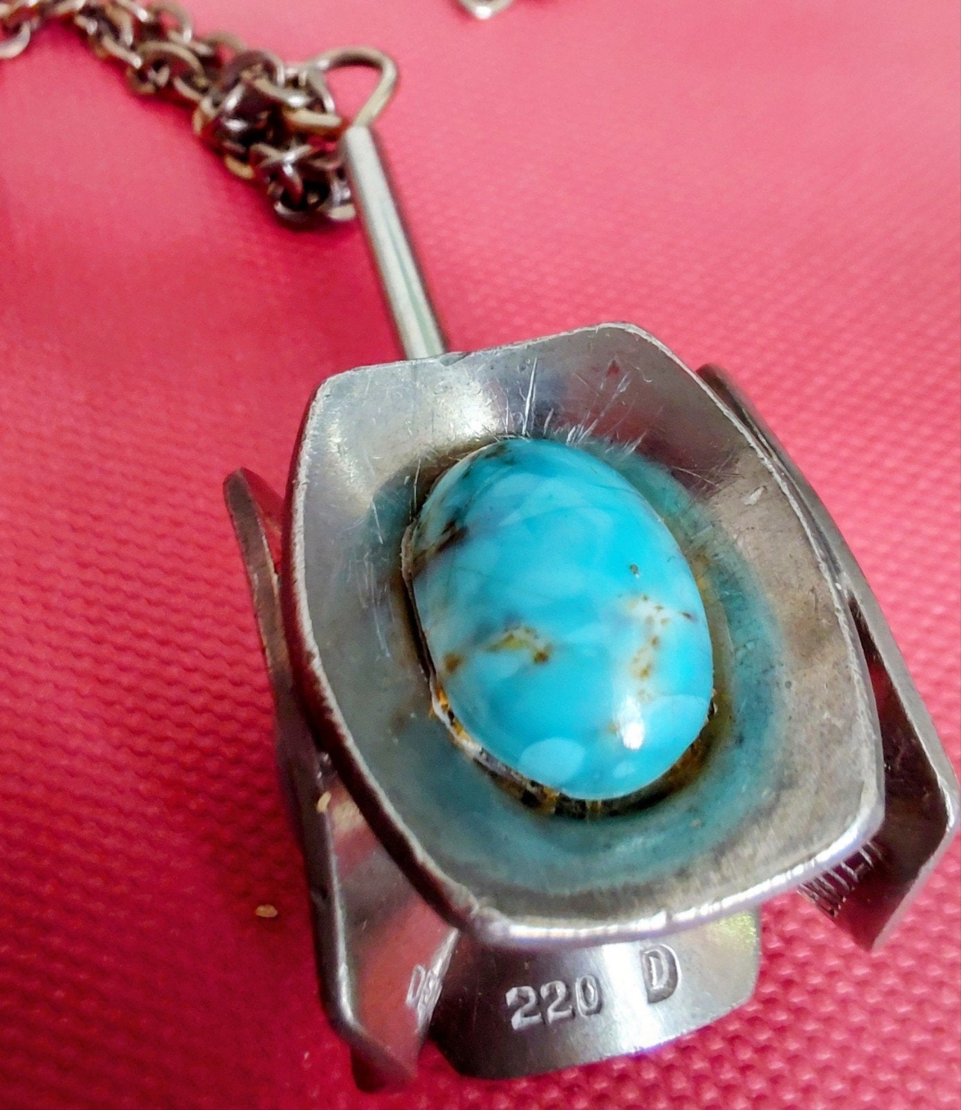 Jorgen Jensen tinnen hanger  originele ketting, Denemarken, Sieraden, Tassen en Uiterlijk, Antieke sieraden, Verzenden, Overige materialen