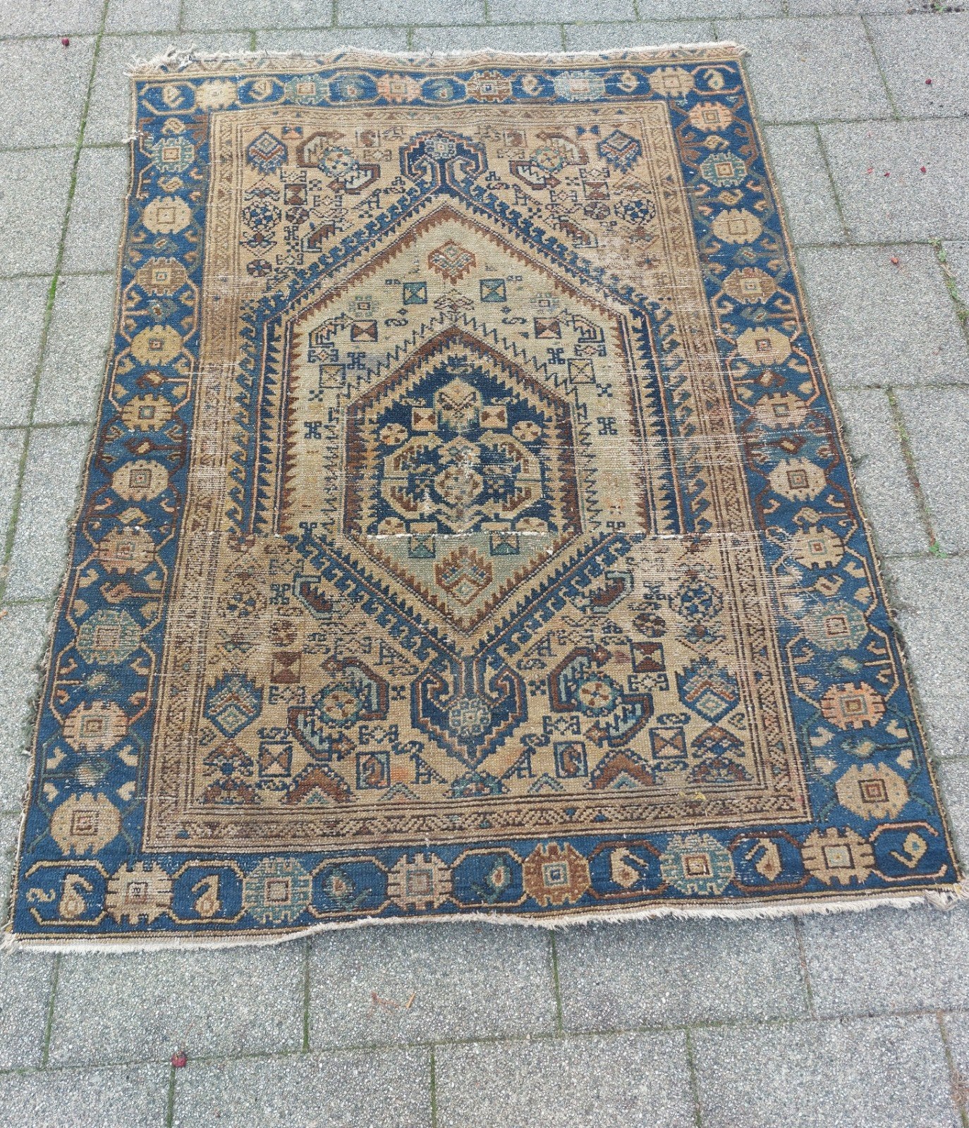 Handgeknoopt Tapijt Vloerkleed, Gebruikt, 100 tot 150 cm, Perzisch, Ophalen of Verzenden