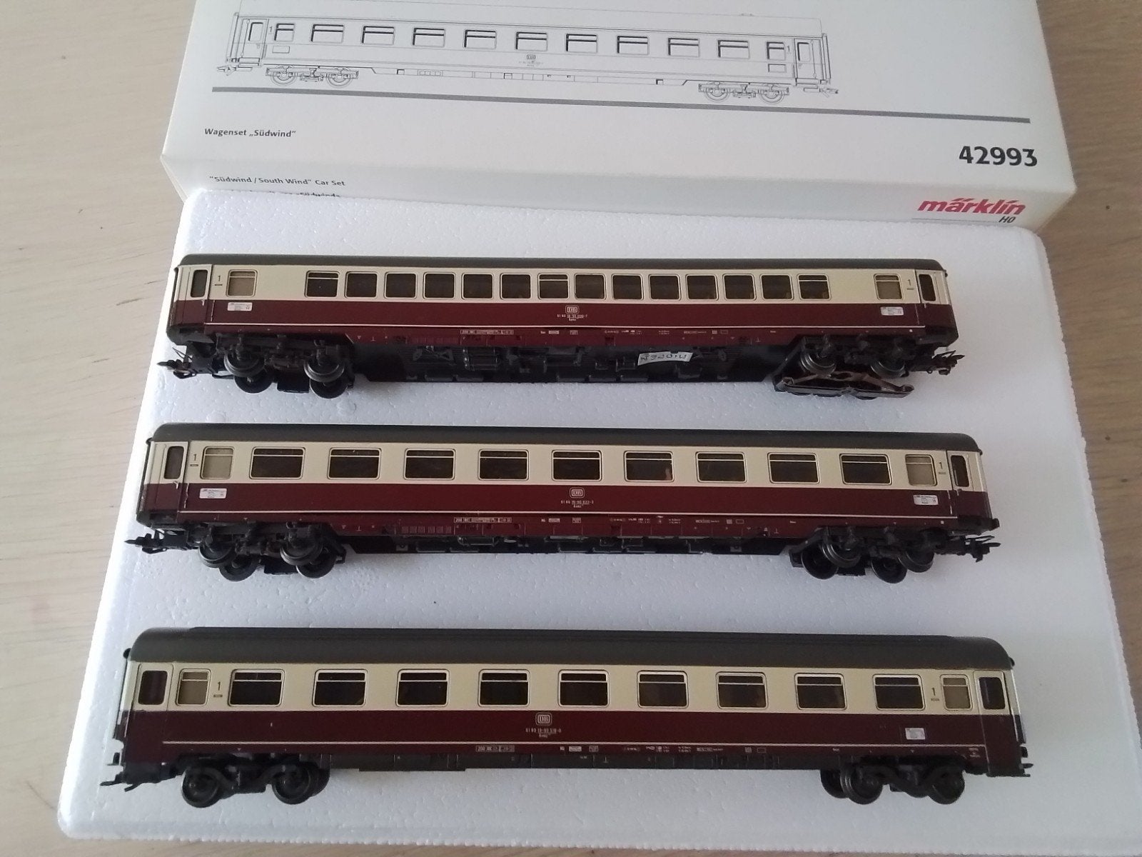 Märklin 42993 "IC-Rijtuigenset Sudwind", Wisselstroom, Wagon, Ophalen of Verzenden, Zo goed als nieuw