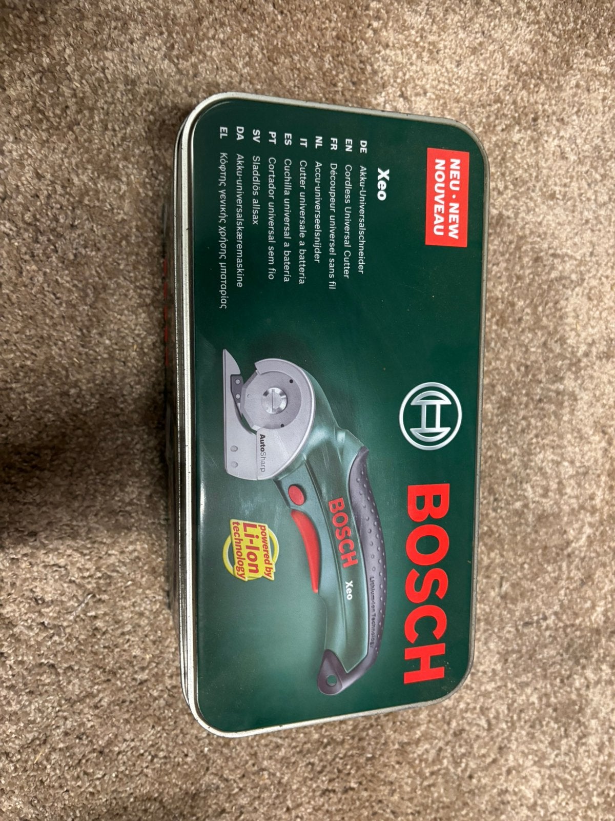 Bosch Xeo 3,6V accu-universeelsnijder – ongebruikt, Ophalen of Verzenden, Zo goed als nieuw