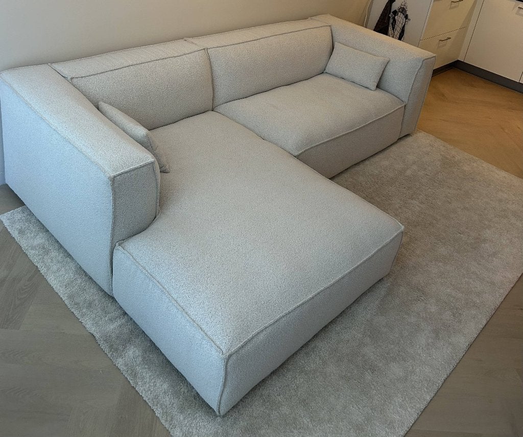 Zitmaxx Loungebank Valentina Longchair+2 beige uitschuifbaar, Ophalen, 250 tot 300 cm, Modern, Scandinavisch, Hoekbank