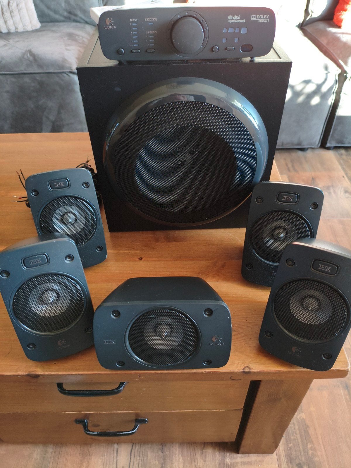 Logitech Z-906 5.1 Surround Sound Systeem, Overige merken, 70 watt of meer, Ophalen of Verzenden, Zo goed als nieuw