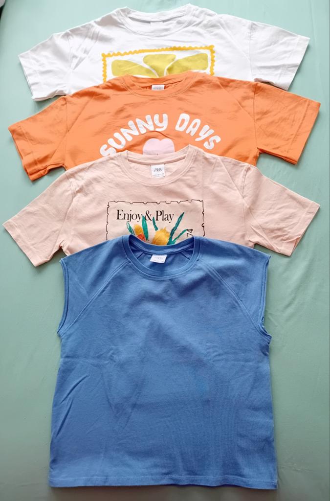 Zara setje 4 shirts 152, Kinderen en Baby's, Kinderkleding | Maat 152, Ophalen of Verzenden, Zo goed als nieuw, Meisje, Shirt of Longsleeve