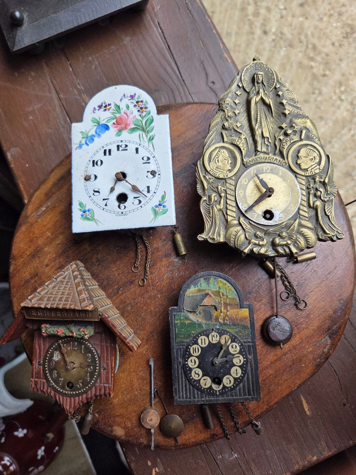 Antieke miniatuur klokjes gereserveerd., Antiek en Kunst, Antiek | Klokken, Ophalen of Verzenden
