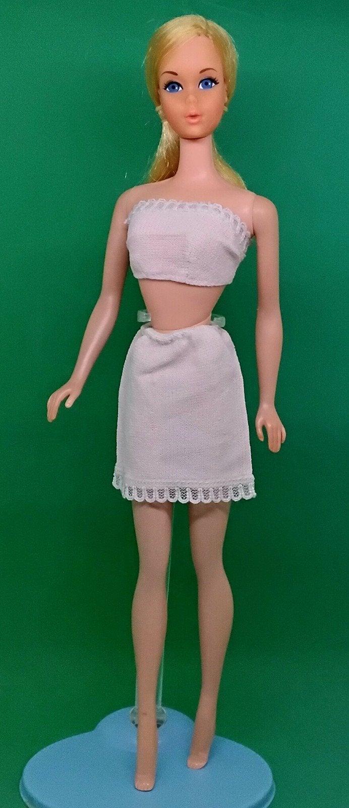 Vintage Barbie Lingerie Bh&Onderrokje Roze/Kant, Verzenden, Gebruikt, Kleertjes