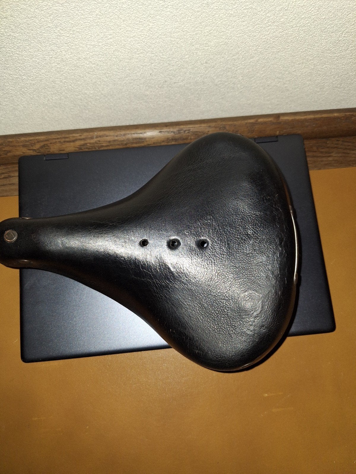 Lepper fietszadel 65 - Made in Holland incl. zadelstrop, Gebruikt, Leer, Ophalen of Verzenden, Zadel