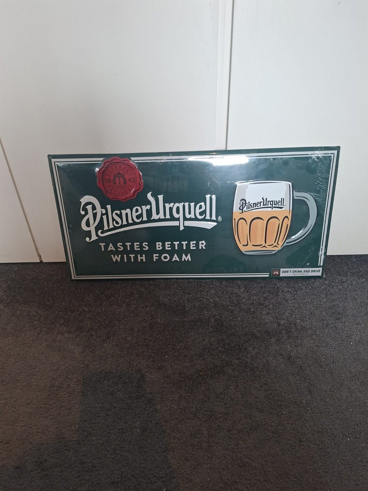 Pilsner Urquell Reclamebord - Nieuw in Verpakking, Ophalen of Verzenden, Nieuw, Reclamebord