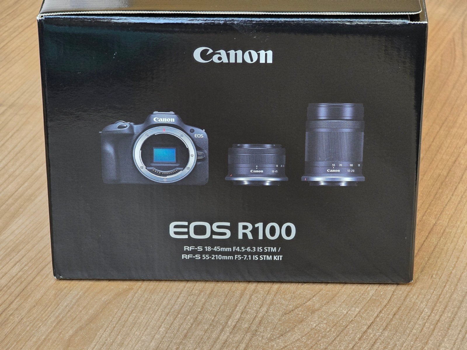 Nieuwe Canon EOS R100 kit 18-45mm IS STM en 55-210mm IS STM, Beeldstabilisatie, Canon, Nieuw, Ophalen of Verzenden