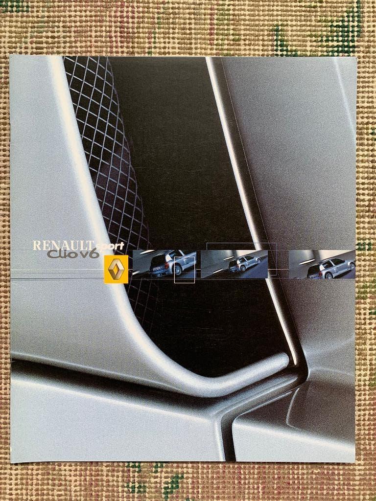 Folder brochure Renault Clio Sport V6 2000 nieuw, Renault, Nieuw, Ophalen of Verzenden, Renault