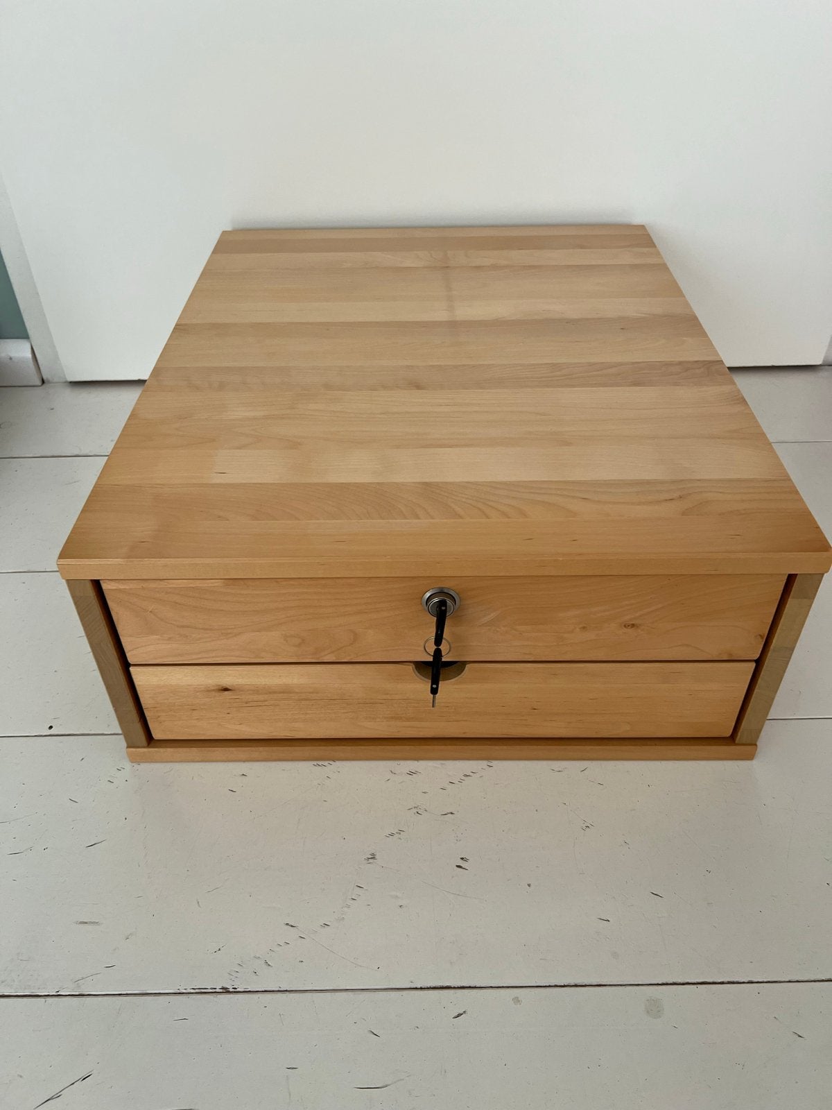 Houten ladekastje met slot - Ideaal voor Pax kast Ikea, Ophalen, 1 of 2 laden, 50 tot 100 cm, Zo goed als nieuw
