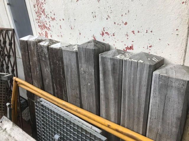 Antiparkeerpaal - Afzetpaal - Diamantkoppaal Azobé palen, Ophalen, Zo goed als nieuw, Minder dan 180 cm, Palen