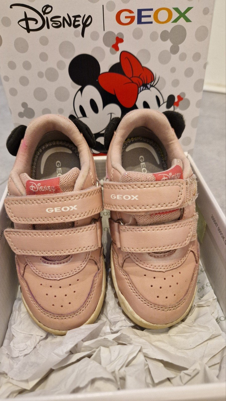 Geox Disney Minnie Mouse schoenen met lichtjes maat 24, Gebruikt, Meisje, Schoenen, Ophalen of Verzenden