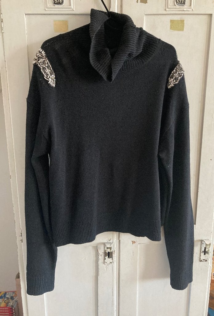 Zwarte trui van The Kooples - maat L, Maat 38/40 (M), Zwart, Ophalen of Verzenden, Zo goed als nieuw